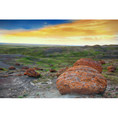 Eshelman Red Rock Coulee Evening - Wrapped Canvas Print