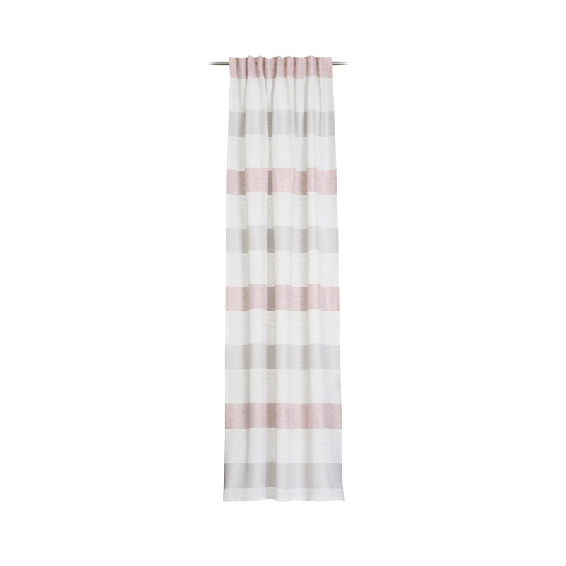 Semi Sheer Curtain Single Panel, Antique pink