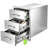 Outdoor Kitchen Drawers, 22"W x 20"H x 14"D, 3-Tier Storage Access, for BBQ Island Storage, Patio Bars and Grill Station, with Handle, Built-In BBQ Island Drawers Organize Cookware Accessories