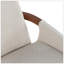 Chaise en bambou noyer et tissu crème