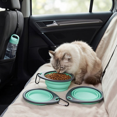 Paper Calming Diffuser Portable Folding Bowl For Small Creatures - Flexible Rubber Travel Container For Water And Food - Outdoor Dining Cup With Hook