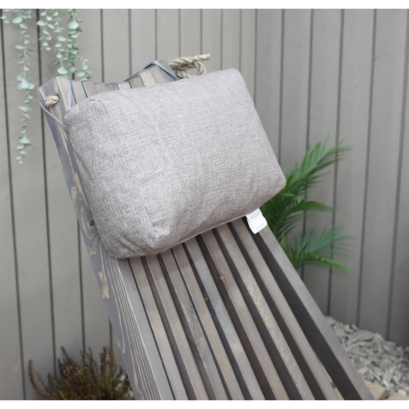 Israel Pine Outdoor Armless Lounge Chair, Ashgrey