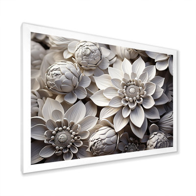 " Transparent Depiction Of White Zinnias I "