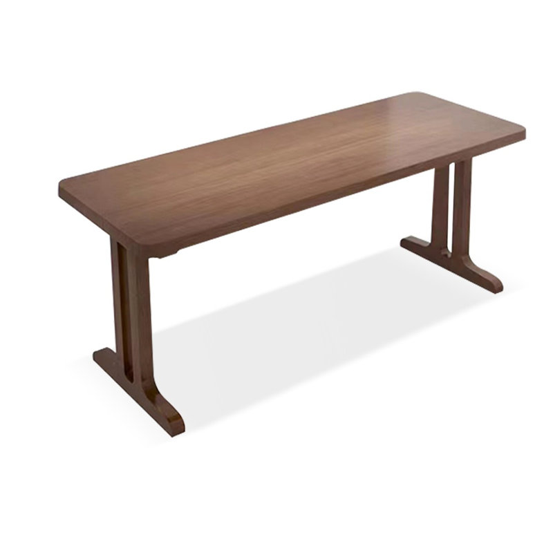 Nut-brown Rectangular Solid Wood Writing desk, 29.53" H x 70.87" W x 23.62" D