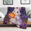 Jeté mignon en flanelle de lapin blanc, couverture douce et chaude pour le canapé-lit du salon-133004682