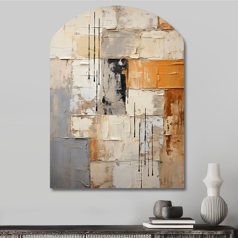 Abstraction I - Sculpture murale asymétrique en métal, H 34 po x l 25 po