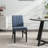 Roundhill Furniture Edo 5-Piece Dining Set, Round Trestle Table And 4 Upholstered Chairs, Gray And Blue-241755314