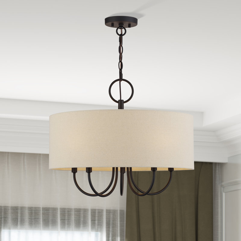 Ashani 5 Light Bronze Pendant Chandelier