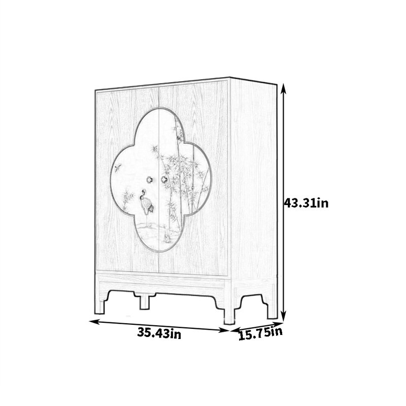 Buffet de style rétro Home Design, Noyer foncé
