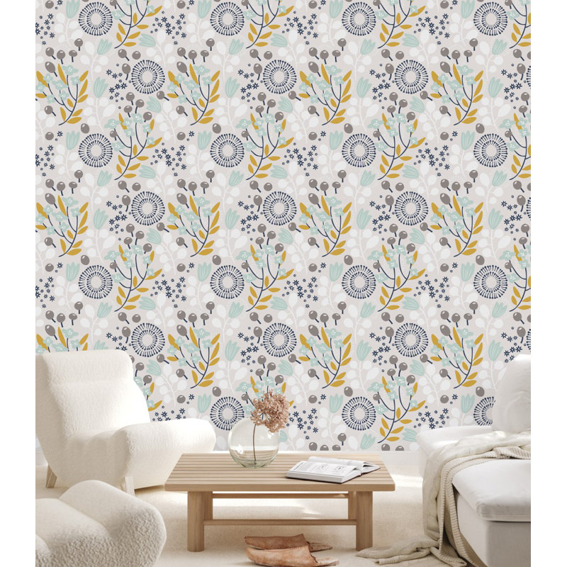 Floral Tile, 2.08' W x 10.42' L
