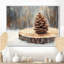 Pinecone In A Winter On A Wood Slide - Pinecone Wall Art-1712441270-1756917474
