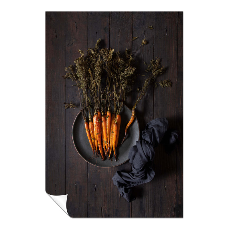 Orange Roasted Carrots on a Plate 1 Piece Wall Art, 31cm H x 20cm W
