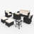 Gainford 7 - Person Patio Conversation Set with Cushions-1482955234-1482955237
