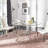 Turner Round Glass Top Metal Base Dining Table