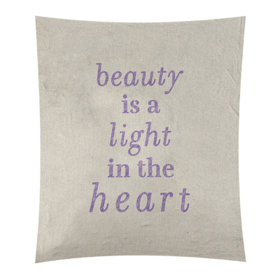 Tapisserie en polyester en citation de beauté