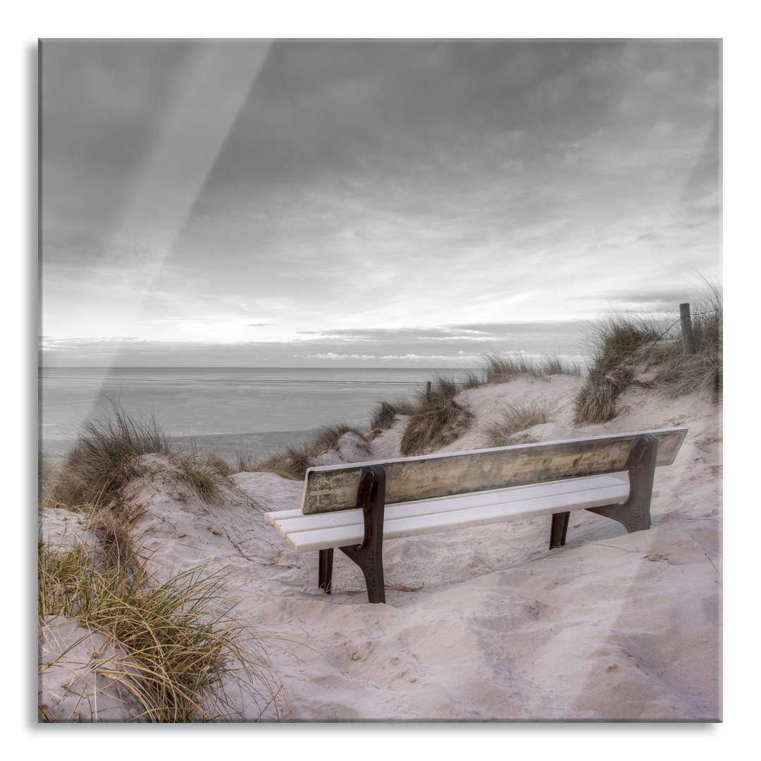 Glasbild Quadratisch | Wandbild Auf Echtglas | Blick Auf Das Meer Inkl. Aufhängung Und Abstandshalter GLAS_LQy17358 2