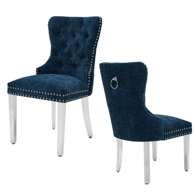 Velvet Tufted Upholstered Parsons Dining Room Chair by Per-Home