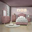 Miroir 22 po x 30 po Reggie, tissu rose