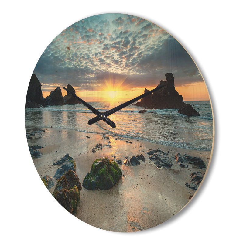 Magnifique horloge murale Porthcothan Bay, Grand