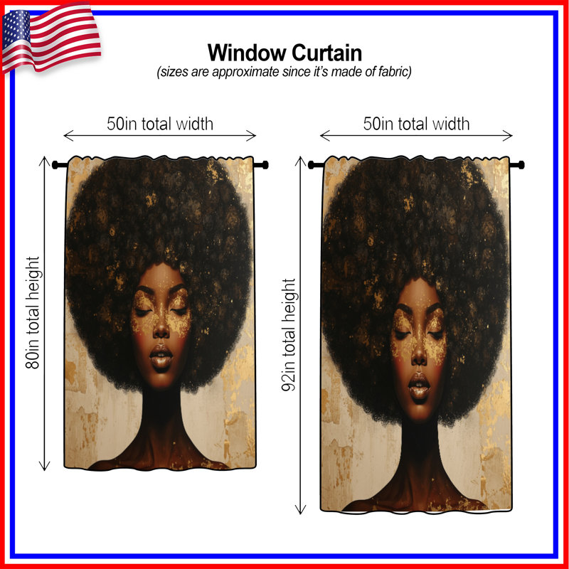 Rideaux de fenêtre en or pour femme, voilages et rideaux occultant - 1 panneau, 50 po x 80 po - 1 panneau, Transparent