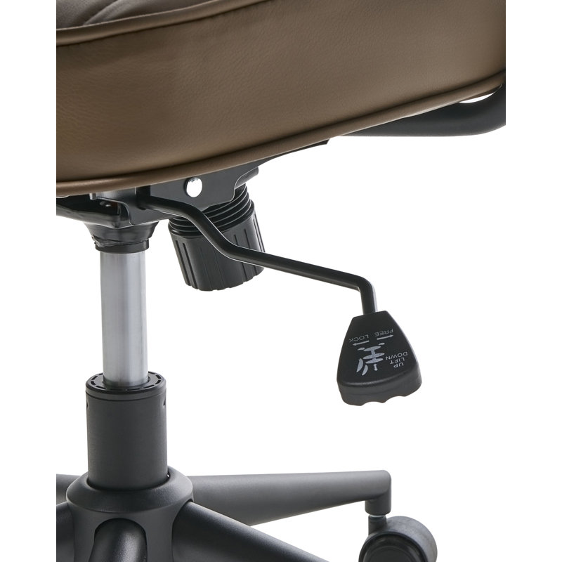 100% PVC Leather Bankers Chair, Brown