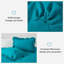Ensemble d'édredon très grand turquoise (104 x 90 pouces), 3 pièces (1 édredon à volants et 2 taies d'oreiller) Ensemble d'édredon léger et moelleux, ensemble de literie en microfibre douce toutes saisons