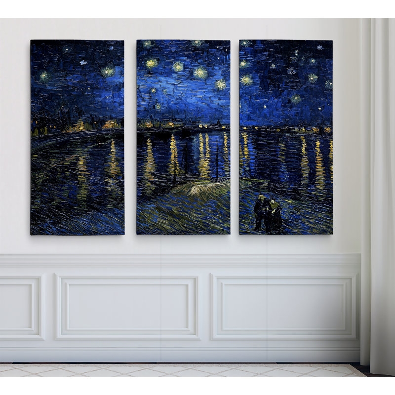 « over-the-rhône-1827 », reproduction de peinture à l’acrylique à multiples images sur toile tendue, H 40 po x l 60 po