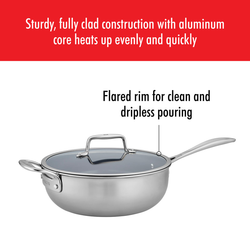 Zwilling Clad CFX 4.5-qt Stainless Steel Ceramic Nonstick Perfect Pan