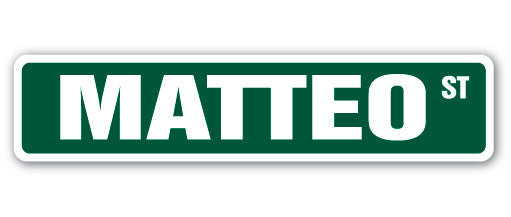 Plaque de rue Matteo en plastique robuste 4 po x 18 po