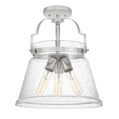 Quill Glass Semi Flush Mount
