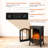  16" Electric Fireplace Stove Heater - 1500W Infrared, 2 Heat Modes, Thermostat & Overheat Protection