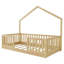 Lit moderne sur pied avec rails hauts, lit Montessori en bois avec lumière-993847525-993847524