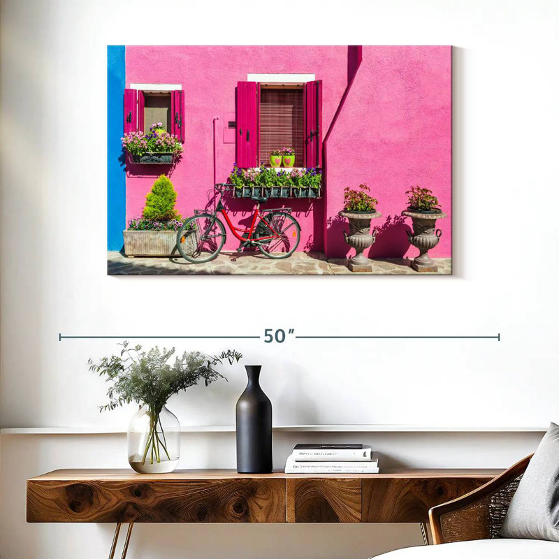 Lilie rose Burano House, H 26 po x l 39 po