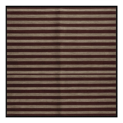 Machine Washable Horizontal Stripes Black Area Rug