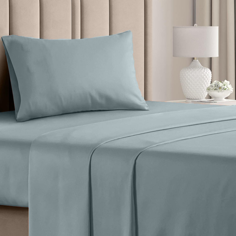  Ensemble de draps en rayonne de bambou 4 pièces Premium Luxury, Ensemble de draps pour taille de lit simple TG ave