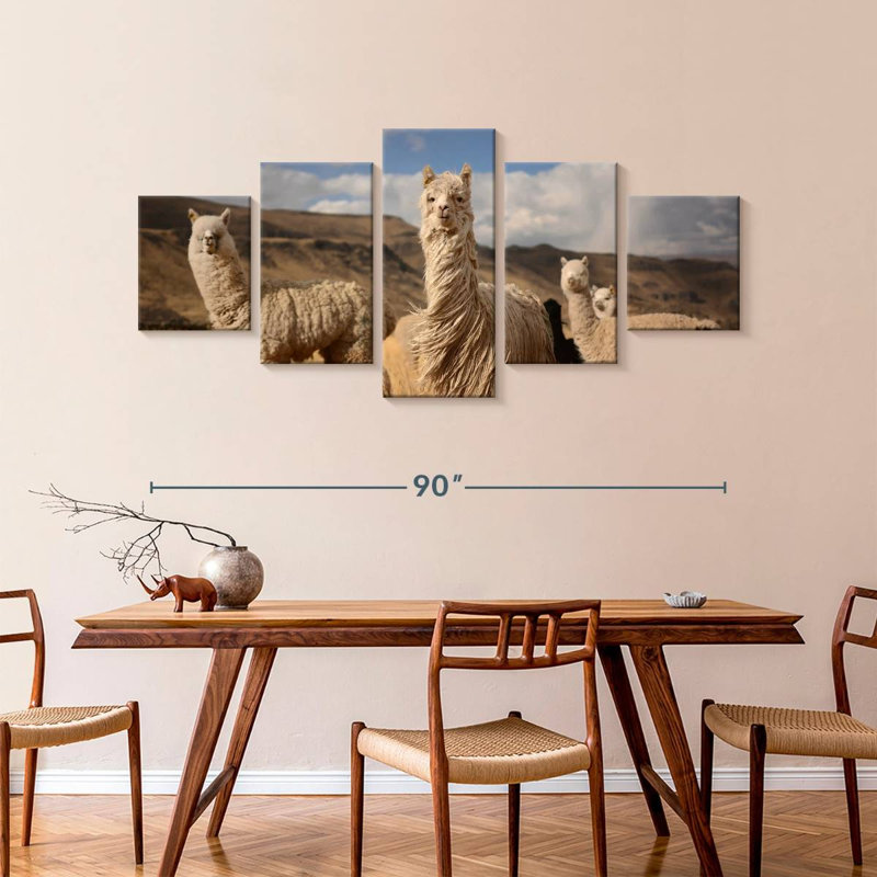 Andes Llamas, 42" H x 92" W