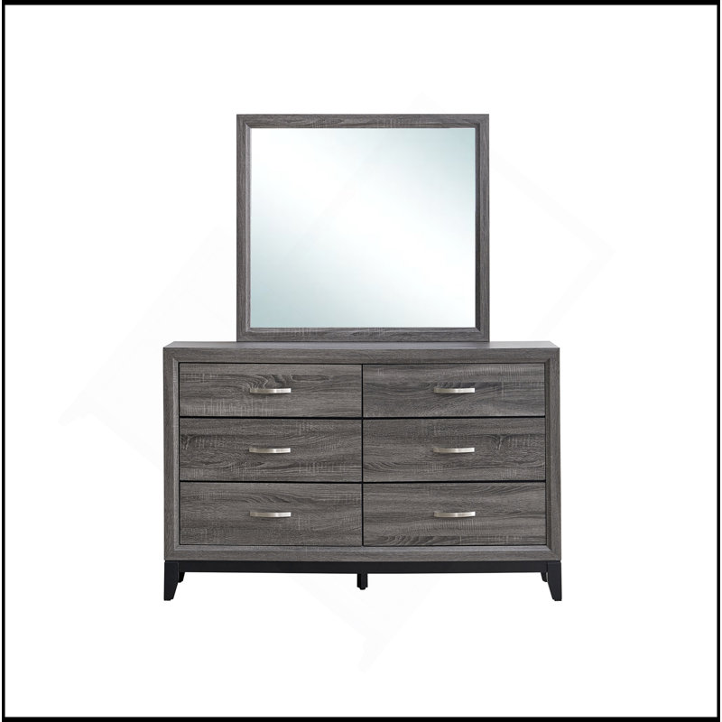 Commode Glasgow G04305-D (miroir non inclus), Gris