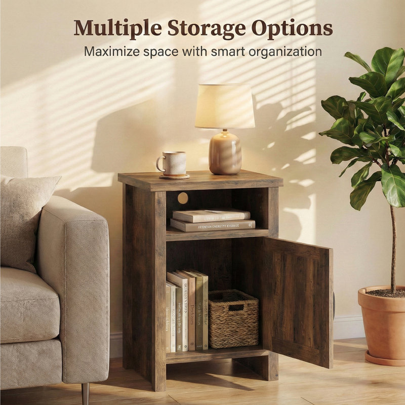 Haslingden Nightstand, Brown, Individual