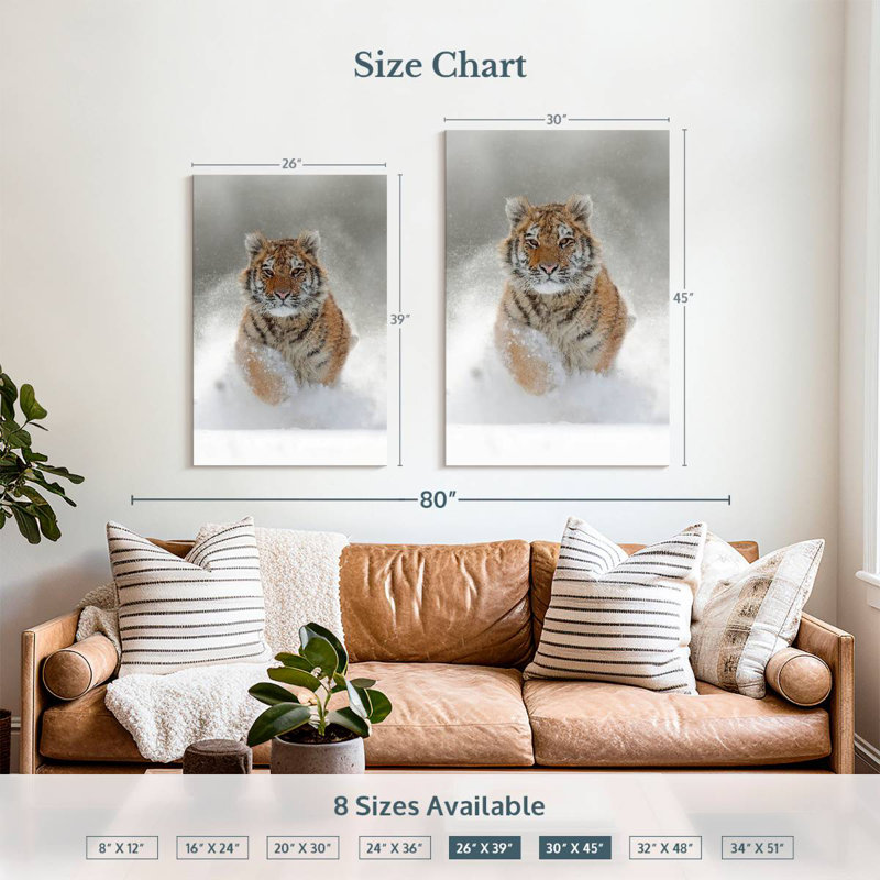 Brampt Amur Tiger, 39" H x 26" W