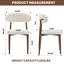 Ensemble de 2 chaises de salle à manger en métal avec revêtement en tissu moderne pour salle à manger, beige