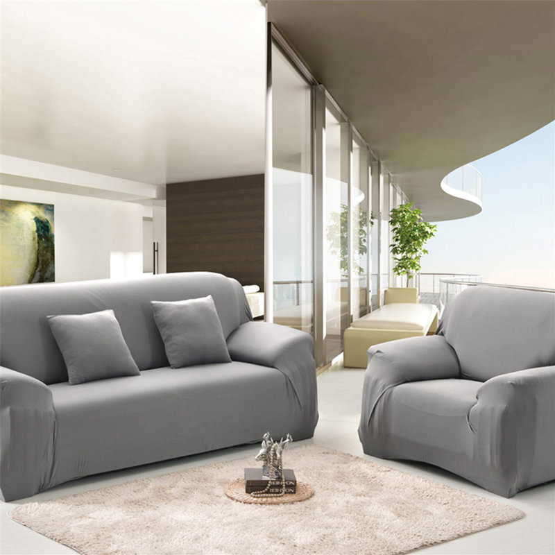 Housse antidérapante pour canapé, gris, H 20 po x l 122 po x P 28 po
