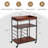 Ekkehard 3 Tiers Storage Serving Bar Cart with Wine Rack