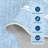 9x12 Scalloped Area Rug Living Room Washable Rugs, Large Modern Bow Bordered Neutral Rug with Low Pile & Non Slip TPR Backing, Stain Resistant Indoor Carpet for Bedroom Nursery Playroom, Blue-717813408
