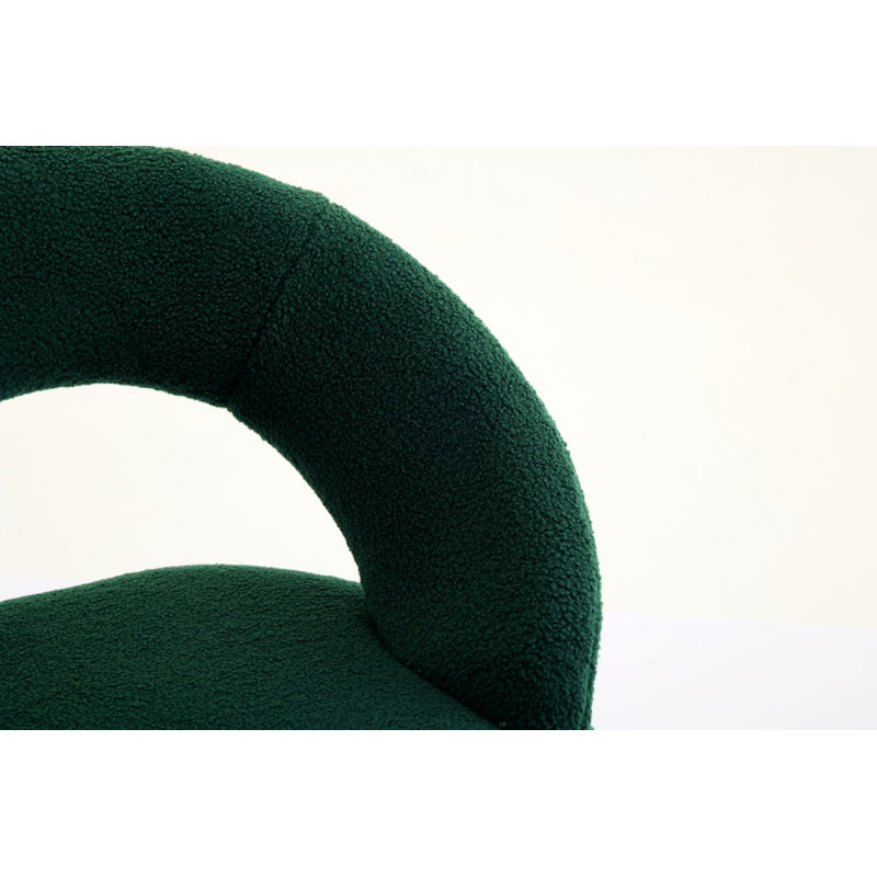 Chaise de salle à manger, chaise d'appoint simple avec dossier incurvé, Vert