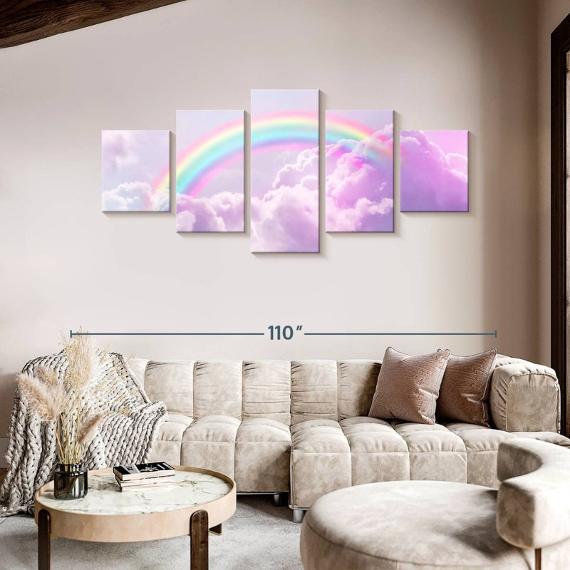Alvord arc-en-ciel sur les nuages, H 42 po x l 92 po