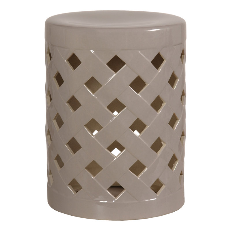 Tabouret de jardin en céramique Ormside, Grey