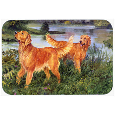 Caroline's Treasures Golden Retrievers Glass Cutting Board