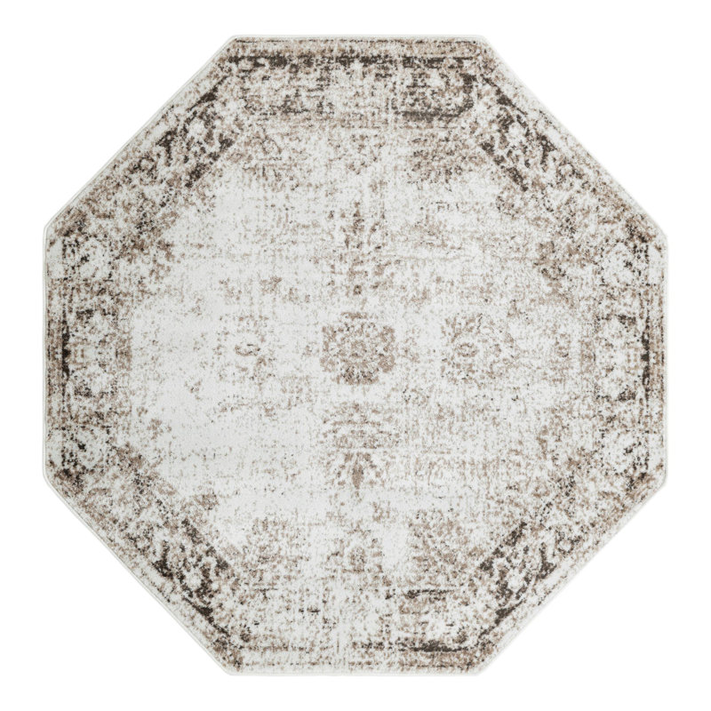 Tapis Brandt, Non, Beige /Brun clair, Octogone 6 pi 1 po x 6 pi 1 po