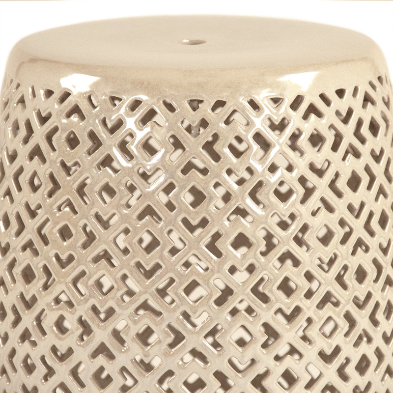 Lorin Garden Stool, Gray