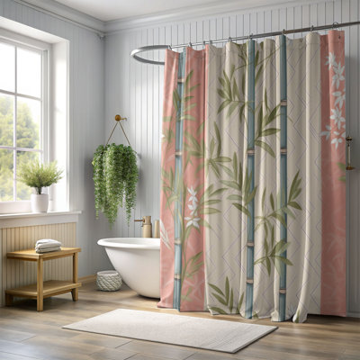 Bamboo Tones - Premium Shower Curtain